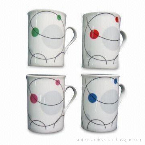 Porcelain Mugs with Two Tone Colors, 10oz Capacity, Customized Logo Inprintings are Accepted